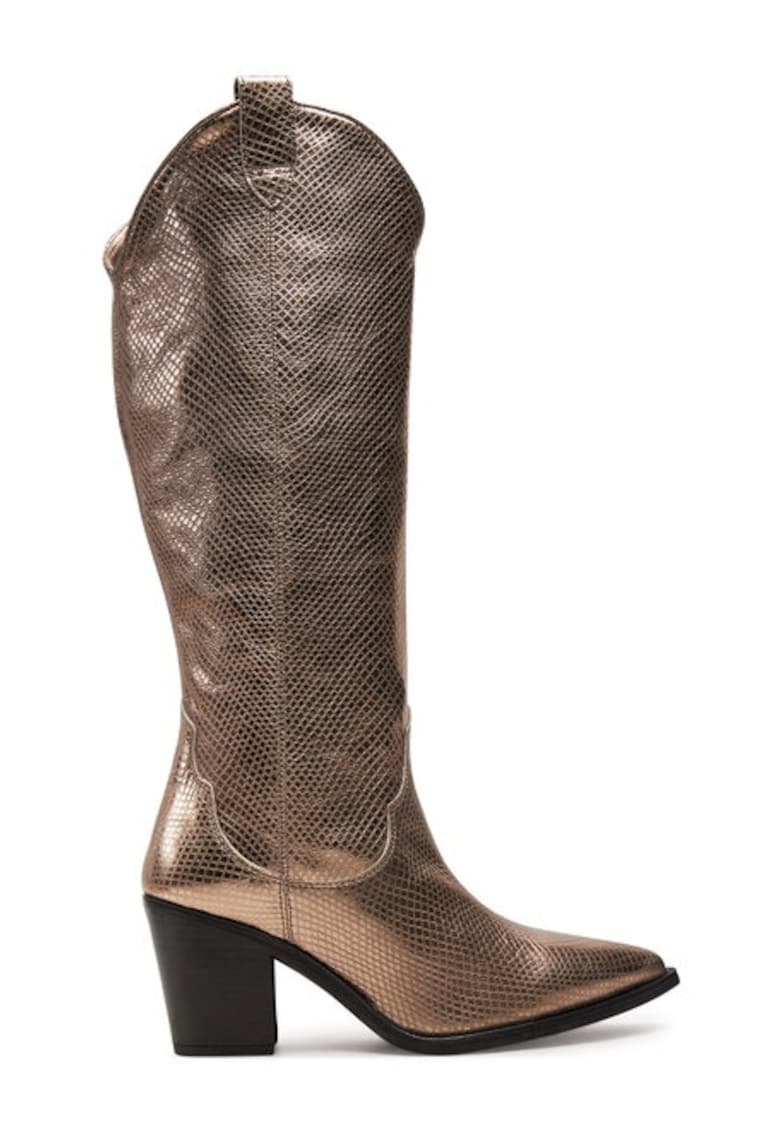 Каубойски ботуши и ботуши Mayer F24 Mar Auriu - Лачена кожа - Златист Unisa