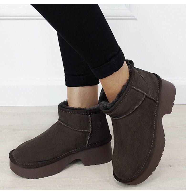 Кафяви боти от естествена кожа W5878 114 18267 - Κафе кафяво SOFILINE