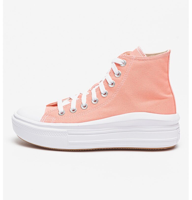 Кецове Chuck Taylor All Star Move със скосена подметка - Бял/Корал Converse