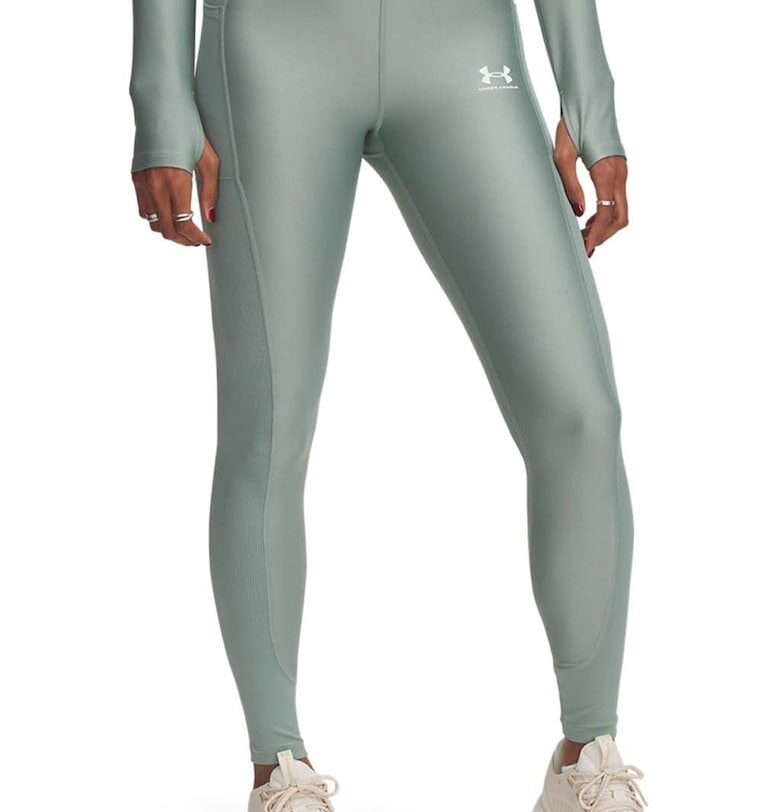 Клин Heatgear с висока талия и лого - Ментово зелено Under Armour