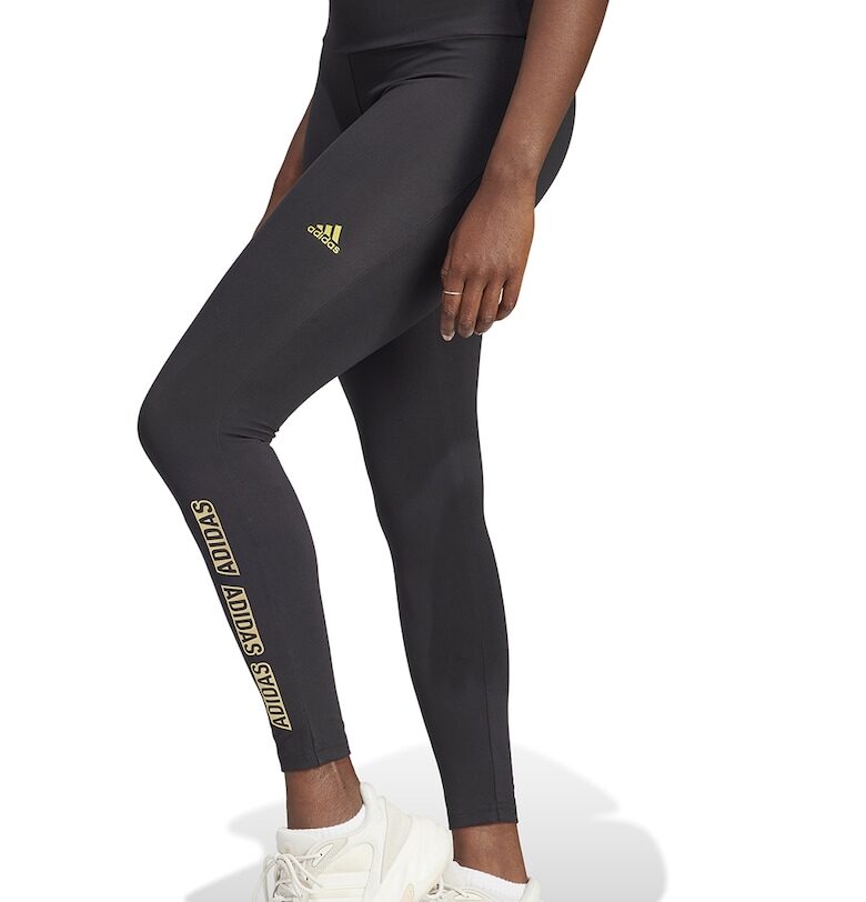 Клин за йога с висока талия и лого - Черен adidas Sportswear