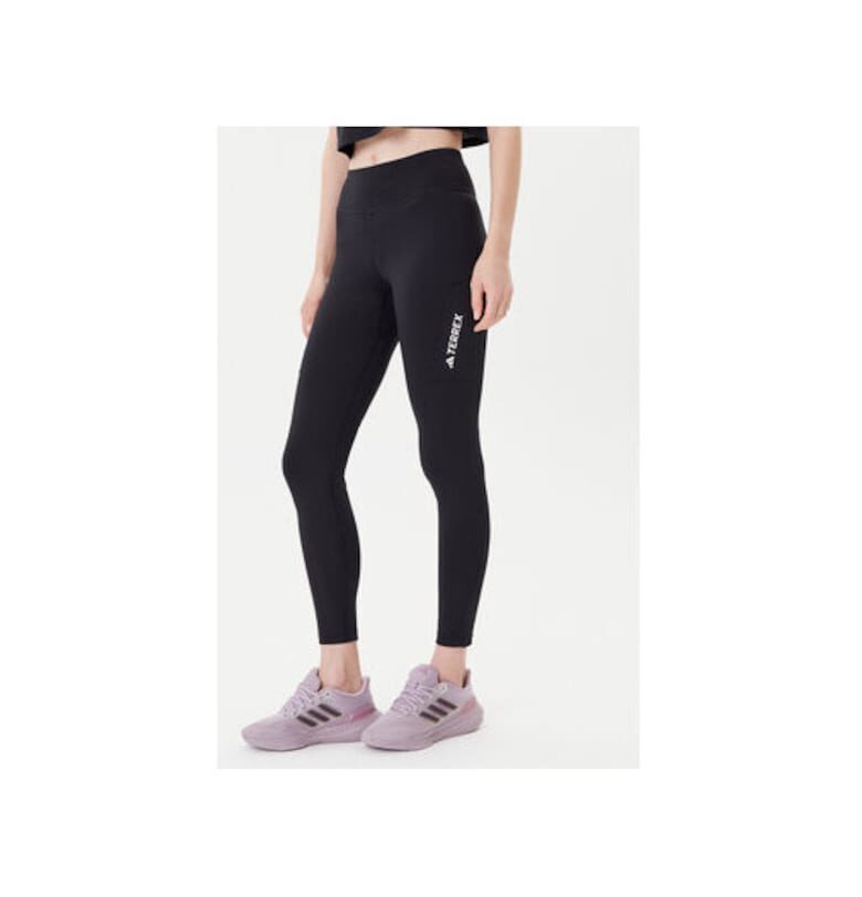 Клин от полиестер с висока талия - - Черен adidas