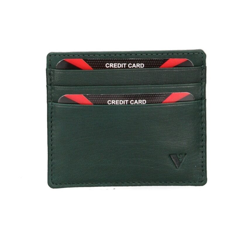 Кожен калъф за карти - Тъмнозелен Sergio Valentini