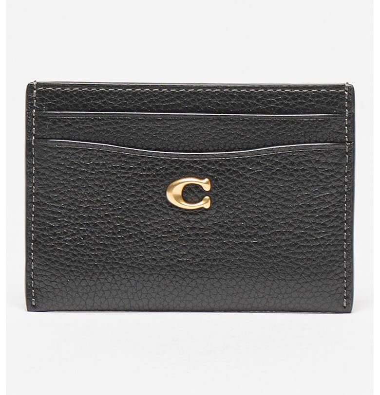 Кожен калъф за карти - Черен Coach