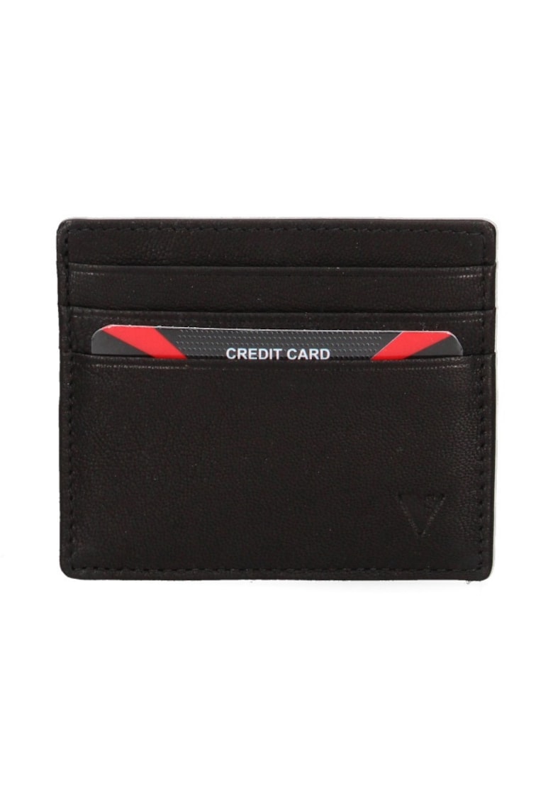 Кожен калъф за карти - Черен Sergio Valentini