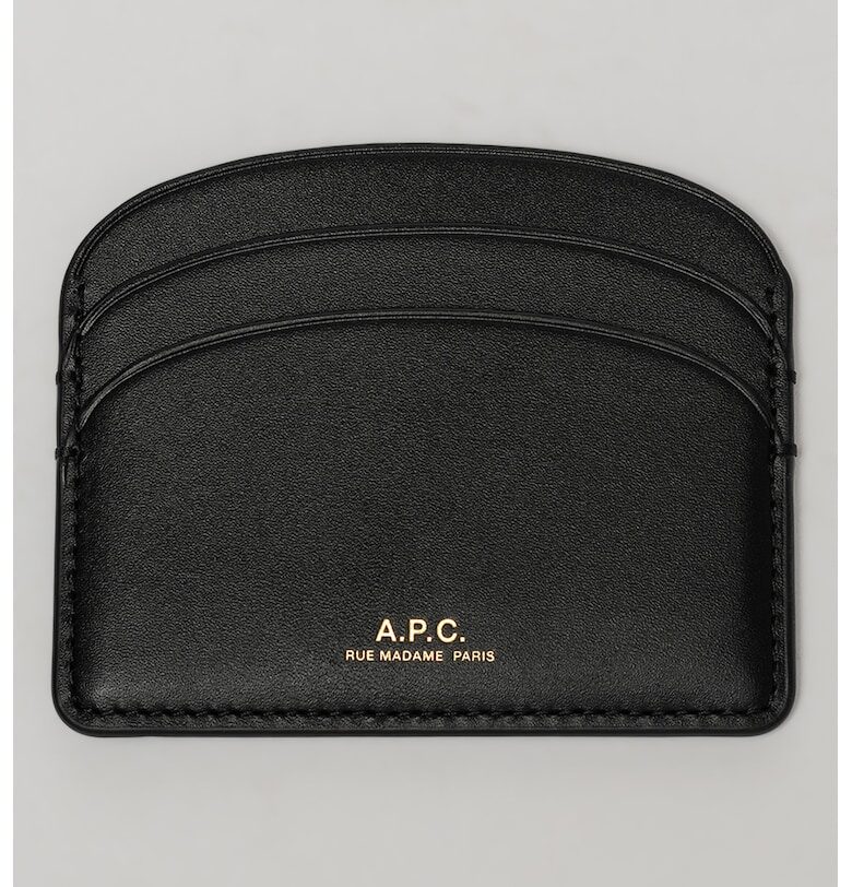 Кожен калъф за карти с лого - Черен APC