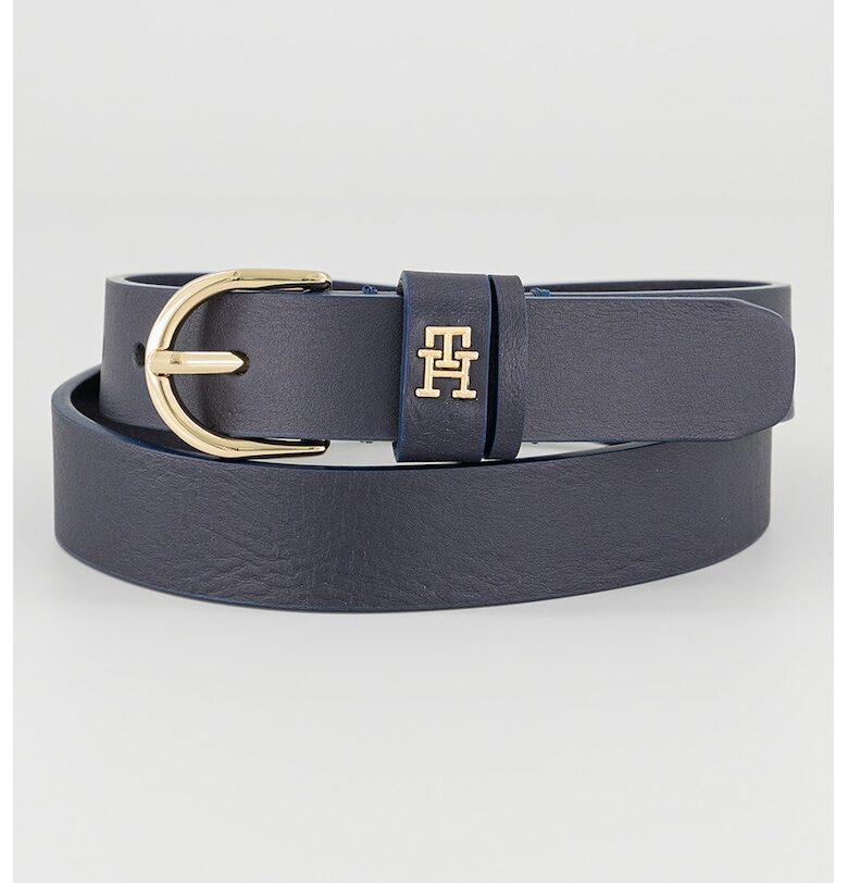 Кожен колан Essential с лого - Тъмносин Tommy Hilfiger