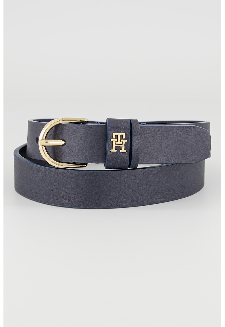 Кожен колан Essential с лого - Тъмносин Tommy Hilfiger