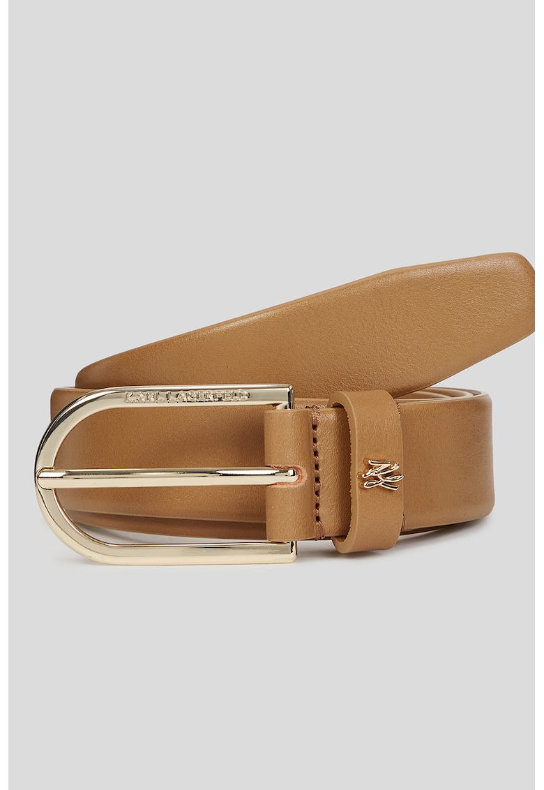 Кожен колан - Канелено кафяво Karl Lagerfeld