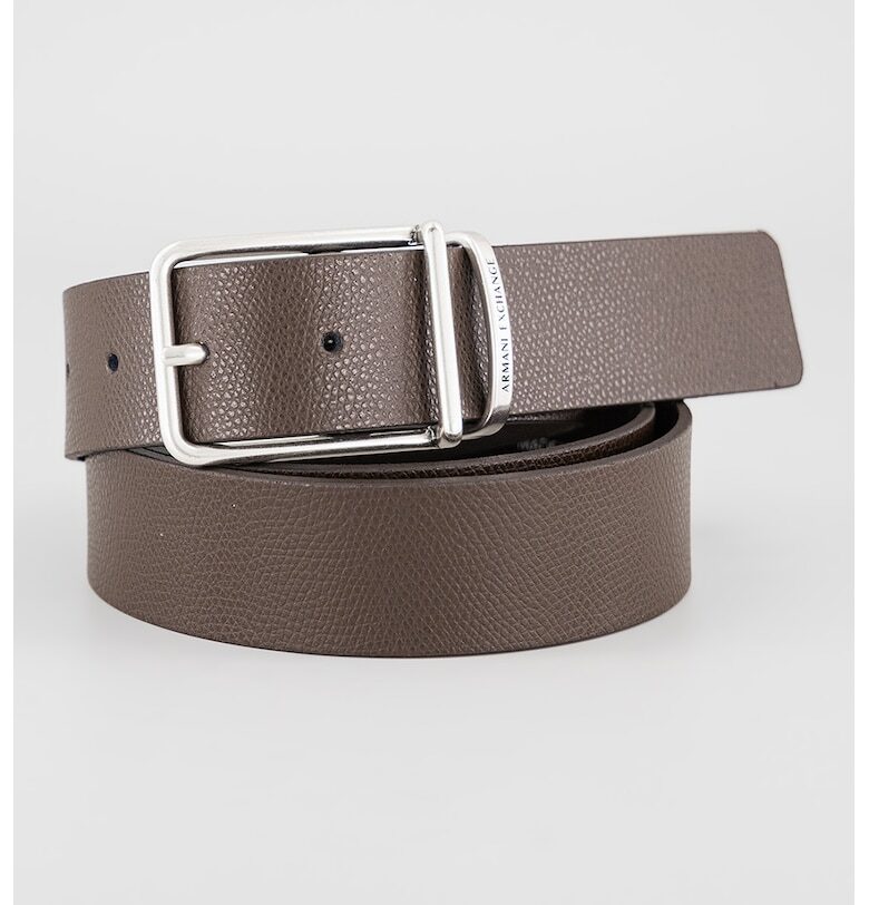 Кожен колан с лого - Тъмнокафяв ARMANI EXCHANGE