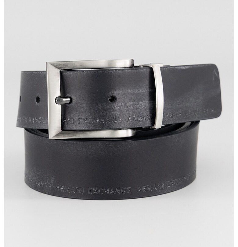 Кожен колан с лого - Черен ARMANI EXCHANGE