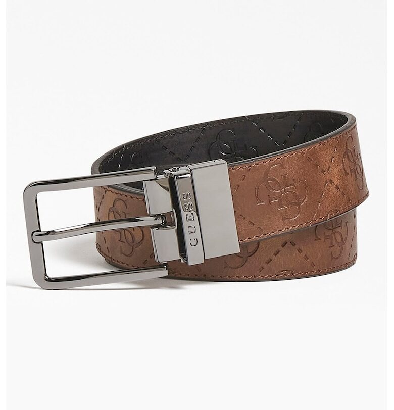 Кожен колан с монограм GUESS