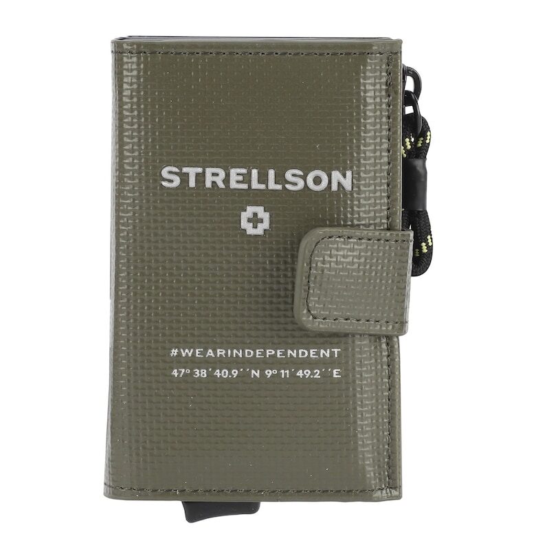 Кожен портфейл E-Cage Stockwell с лого - Зелен Strellson