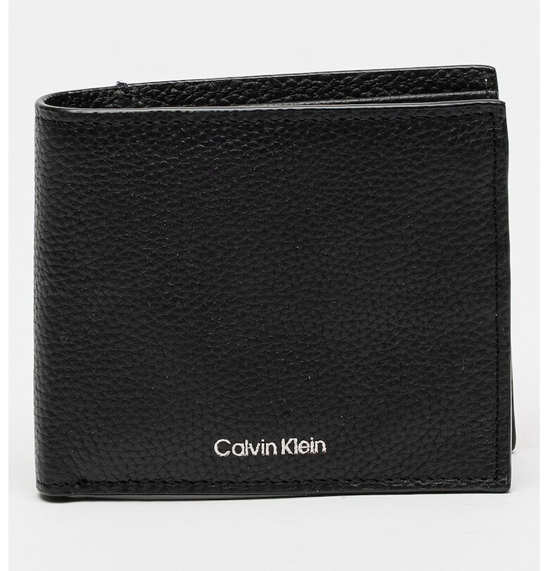 Кожен портфейл с лого - Черен CALVIN KLEIN