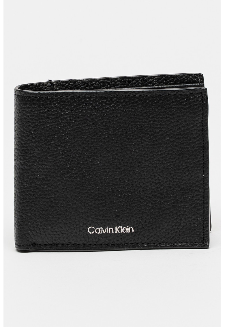 Кожен портфейл с лого - Черен CALVIN KLEIN