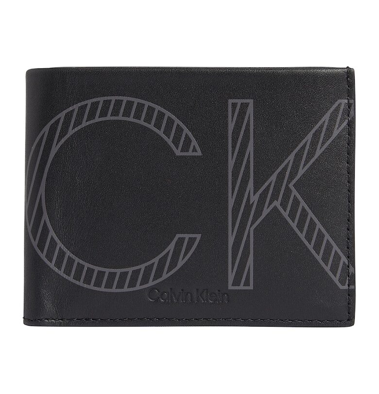 Кожен портфейл с лого - Черен CALVIN KLEIN