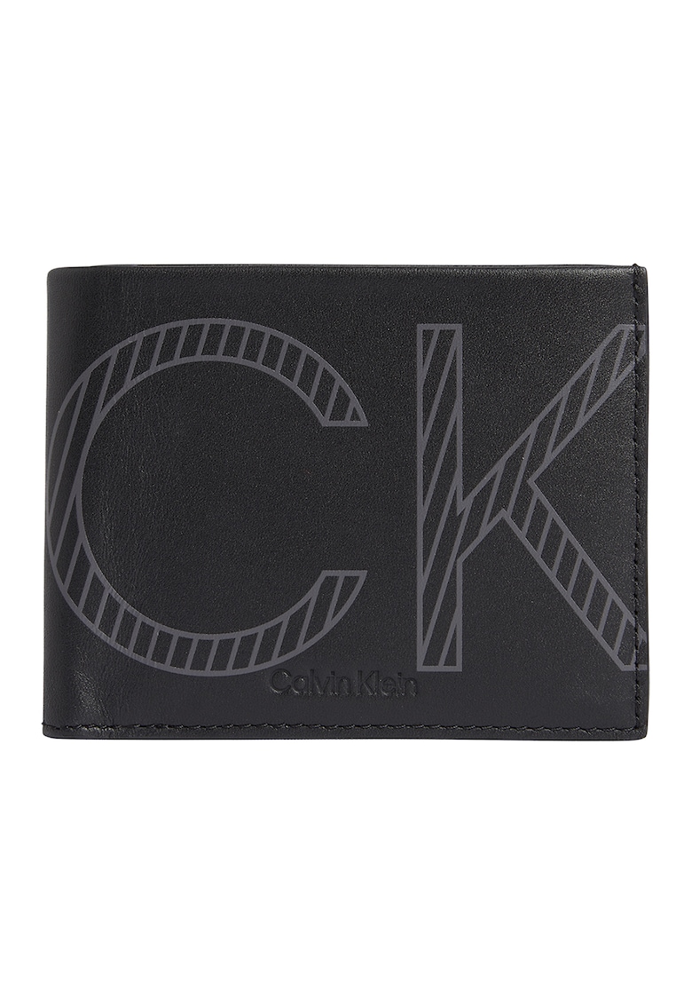 Кожен портфейл с лого - Черен CALVIN KLEIN