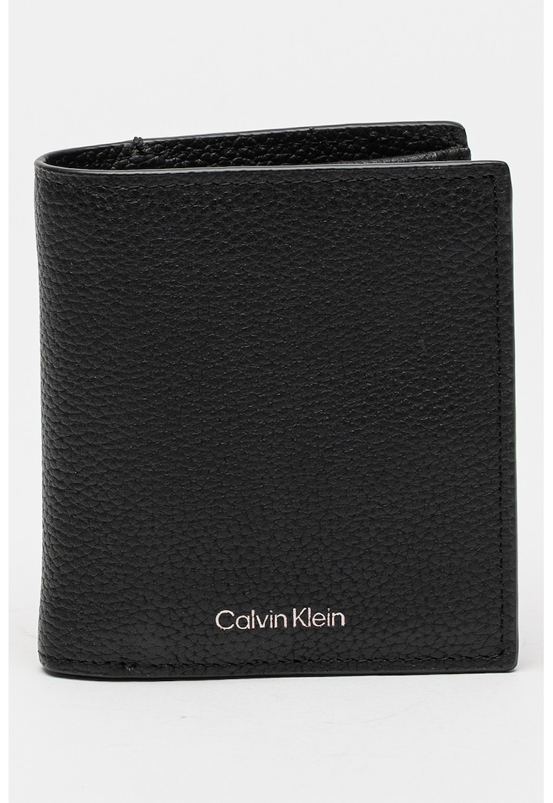 Кожен портфейл с лого - Черен CALVIN KLEIN