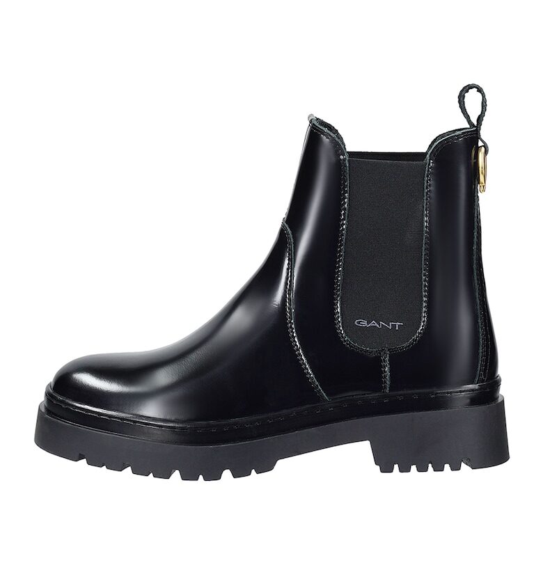 Кожени боти Aligrey тип Chelsea - Черен Gant