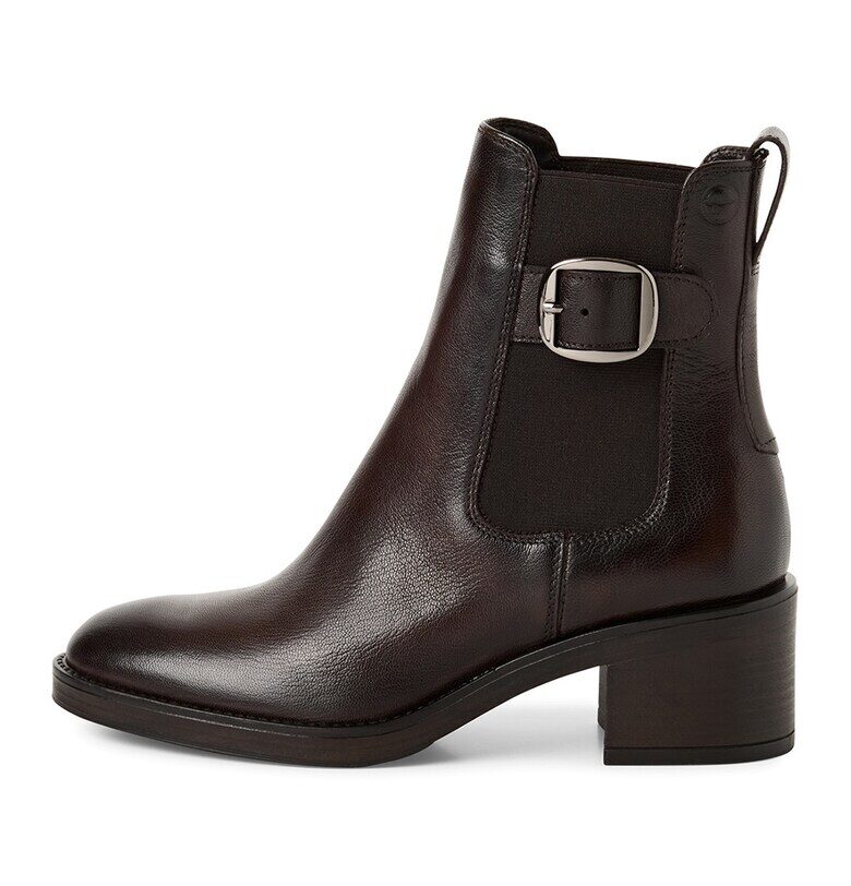 Кожени боти Chelsea - Тъмнокафяв Tamaris