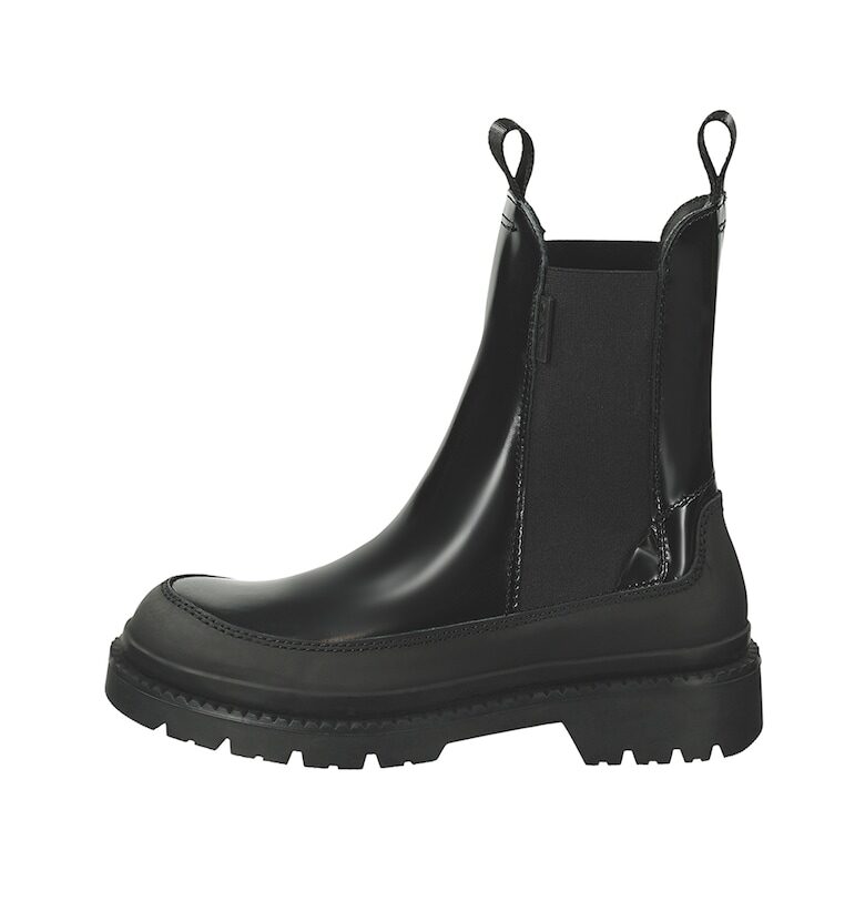 Кожени боти Chelsea - Черен Gant