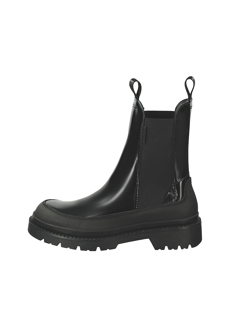 Кожени боти Chelsea - Черен Gant