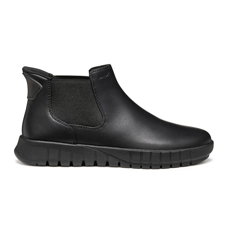 Кожени боти Chelsea - Черен Geox