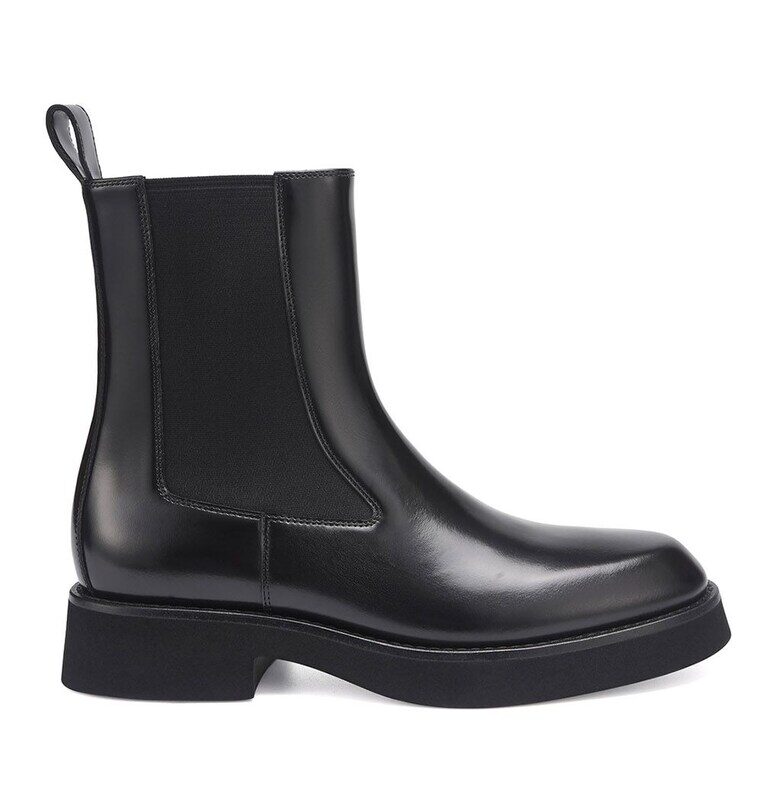 Кожени боти Chelsea - Черен Potamy