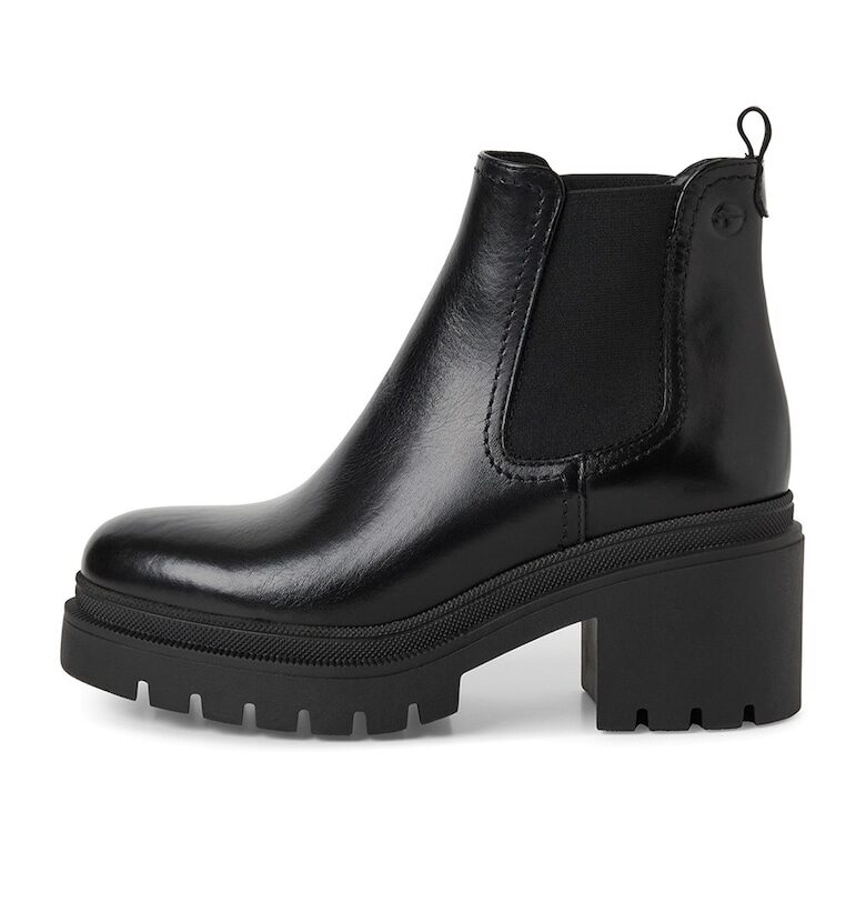 Кожени боти Chelsea - Черен Tamaris