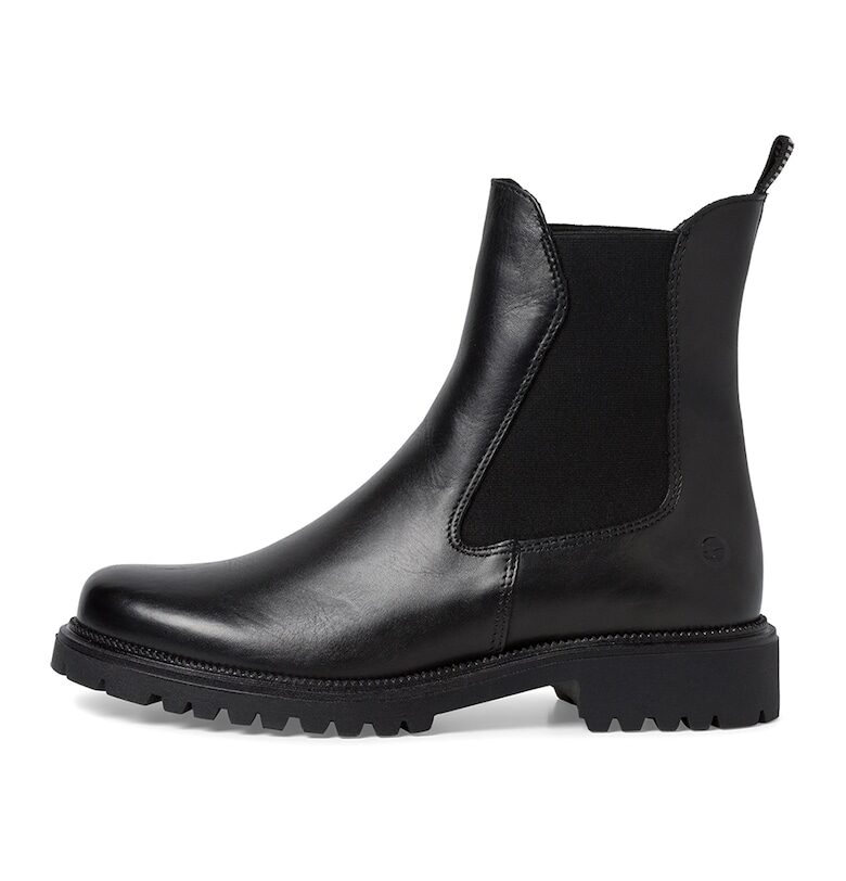 Кожени боти Chelsea - Черен Tamaris