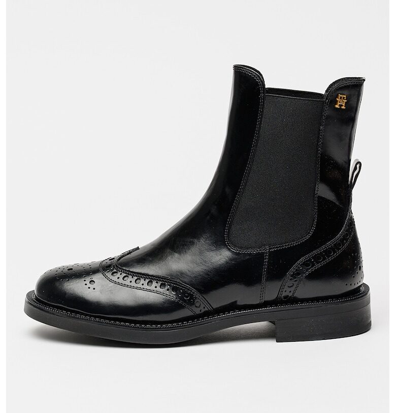 Кожени боти Chelsea - Черен Tommy Hilfiger