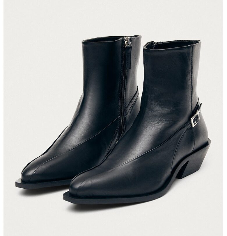 Кожени боти Cowboy - Черен ALOHAS