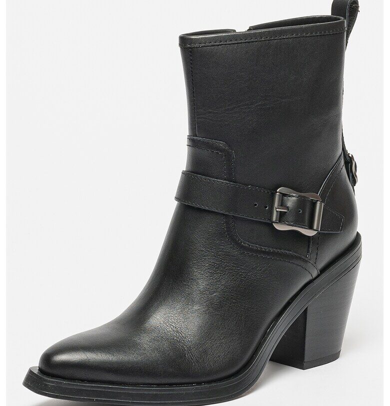 Кожени боти Joy - Черен ASH