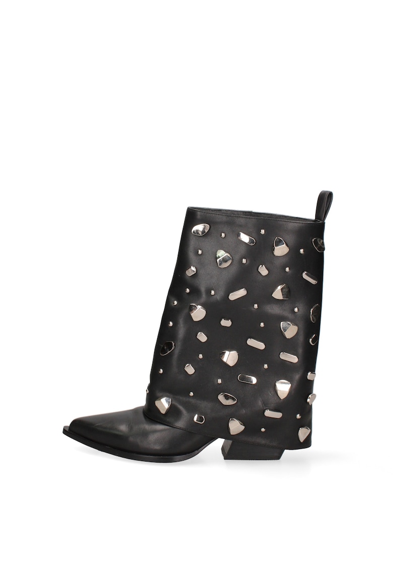 Кожени боти Lunaria с капси - Черен Marc Ellis