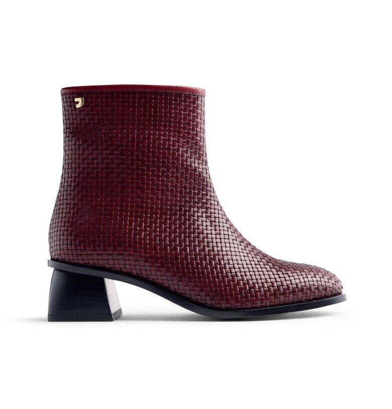 Кожени боти Mackford със сплетен дизайн - Бордо Gioseppo