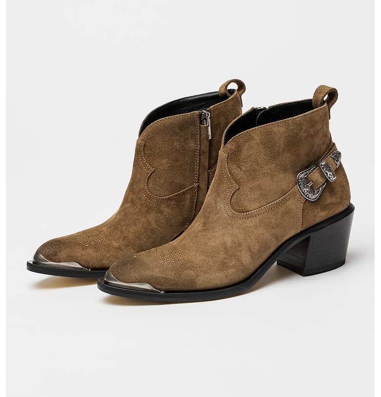 Кожени боти Patty - Каки GOLDEN GOOSE