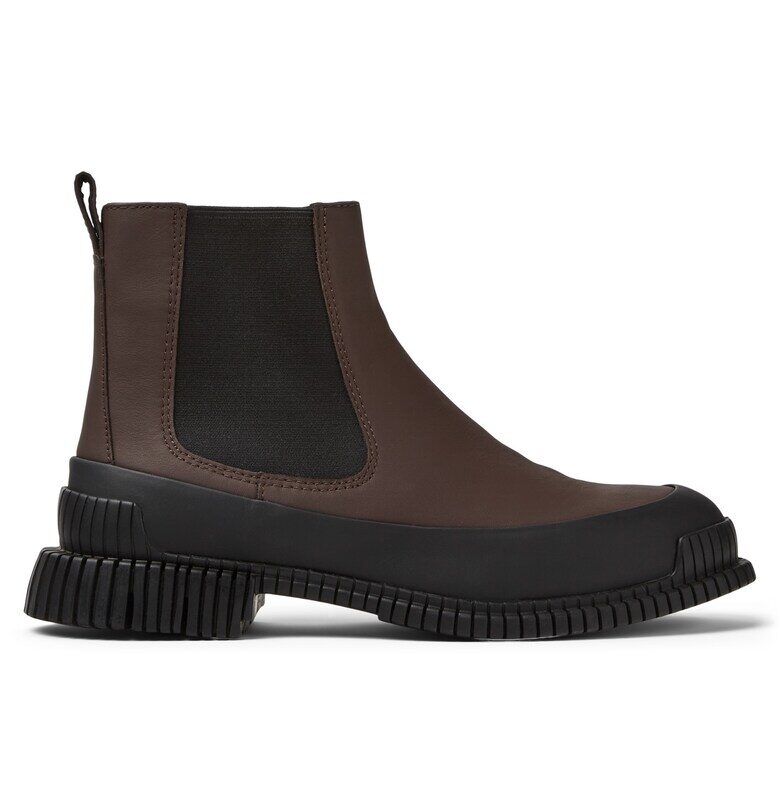 Кожени боти Pix 1265 Chelsea - Тъмнокафяв Camper