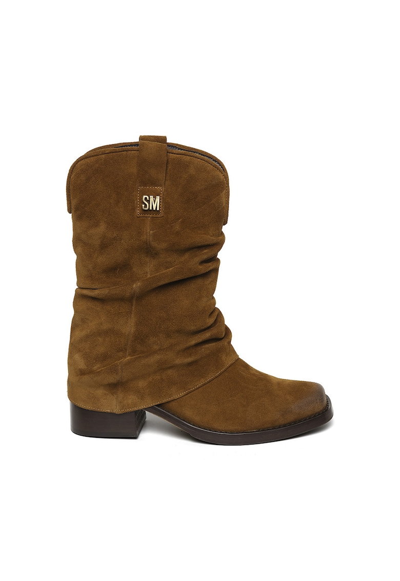 Кожени боти Qiana - Канелено кафяво Steve Madden