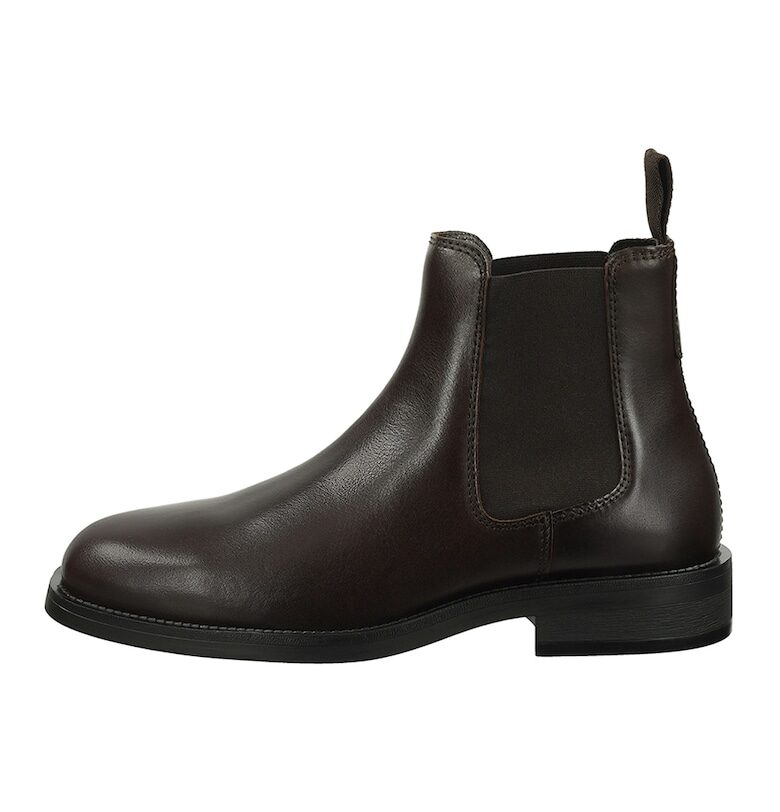 Кожени боти Rizmod тип Chelsea - Тъмнокафяв Gant