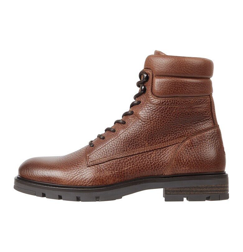 Кожени боти - Карамел Tommy Hilfiger