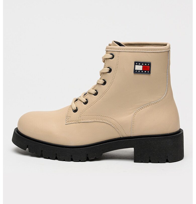 Кожени боти - Крем Tommy Jeans