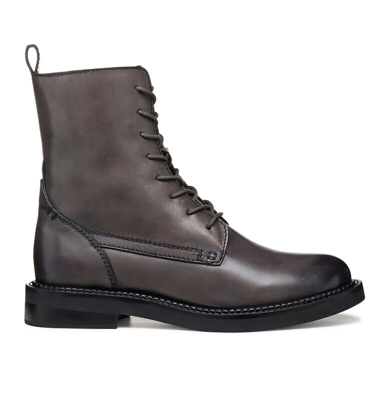 Кожени боти - Тъмновиолетов Geox