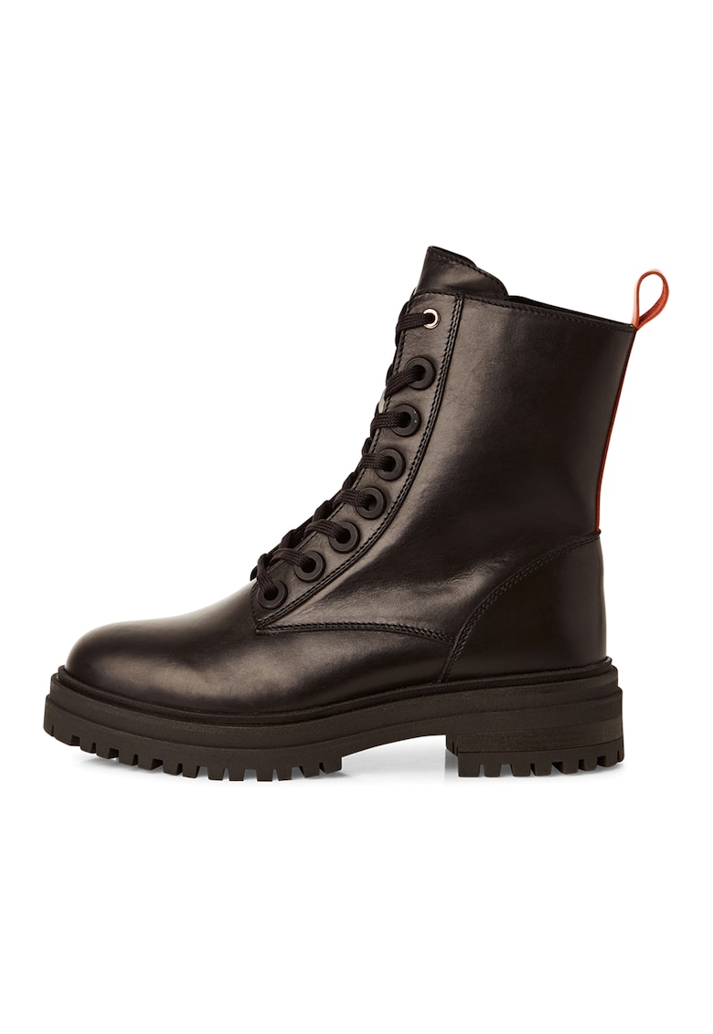 Кожени боти - Тъмнокафяв/Черен Marco Tozzi