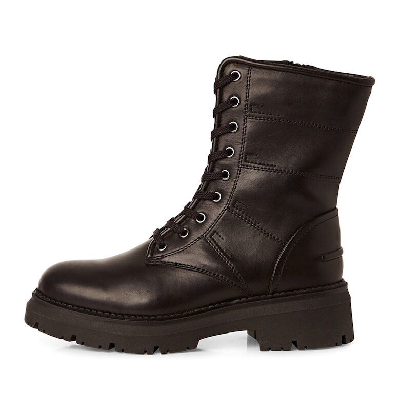 Кожени боти - Черен Marco Tozzi