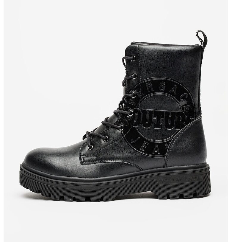 Кожени боти - Черен Versace Jeans Couture