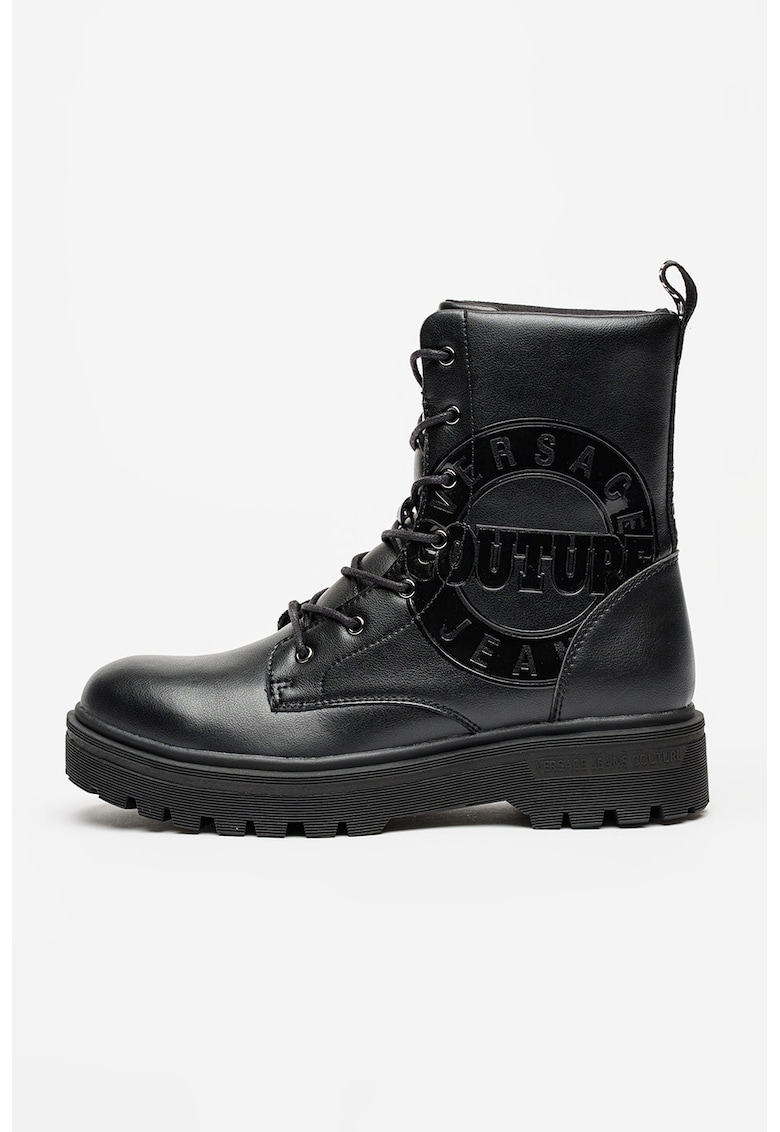 Кожени боти - Черен Versace Jeans Couture