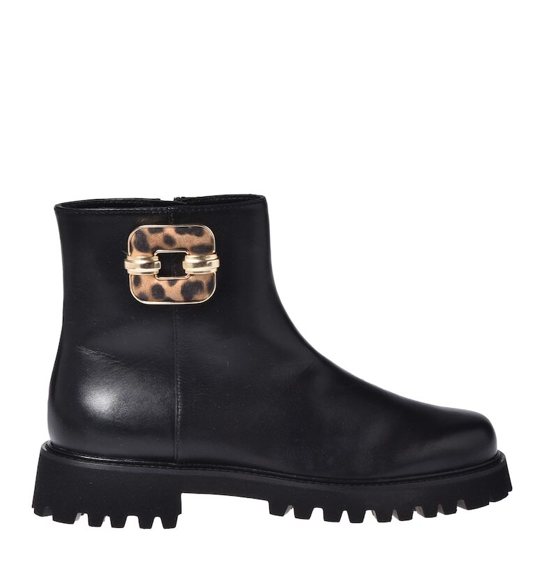Кожени боти - Черен/Кафяв Baldinini
