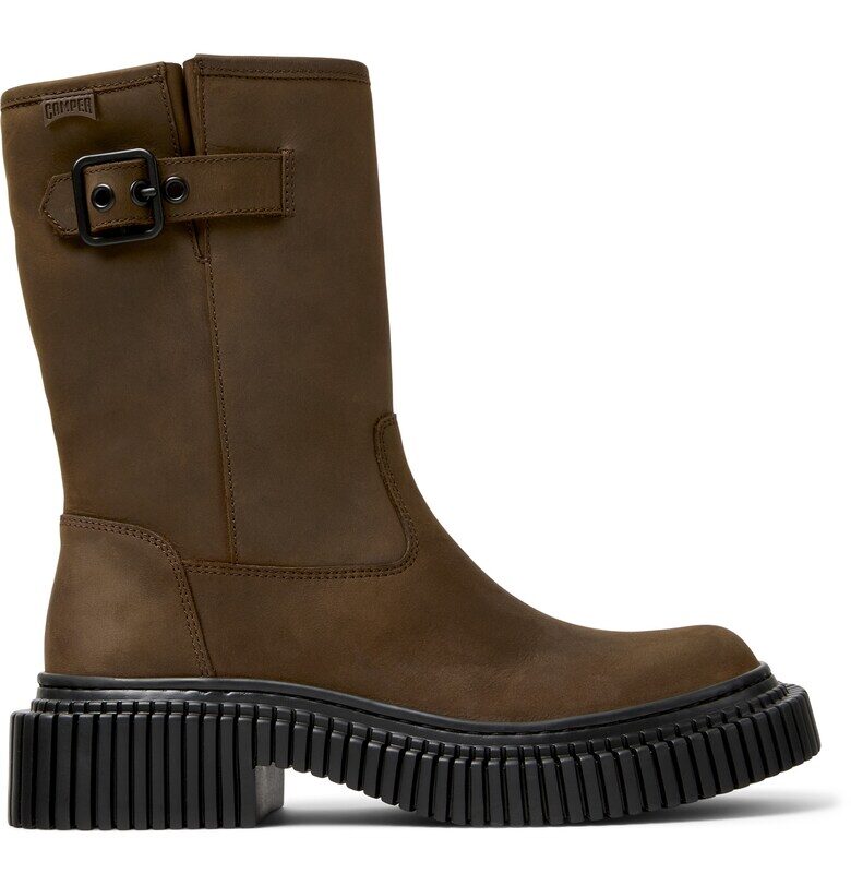 Кожени боти с декоративна тока Camper