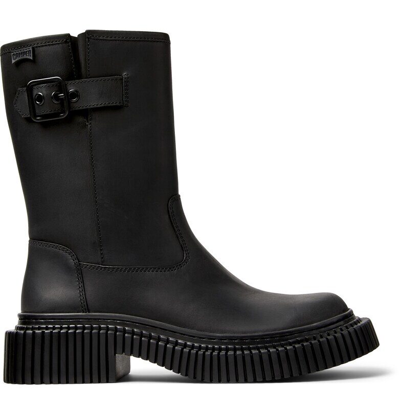 Кожени боти с декоративна тока Camper