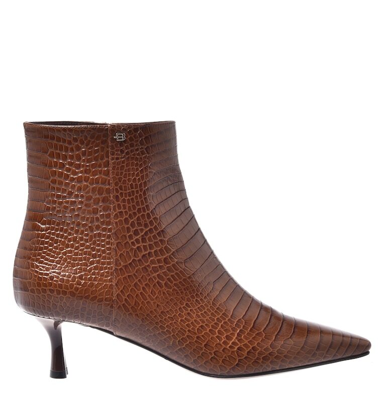 Кожени боти с животинска шарка - Кафяв Baldinini